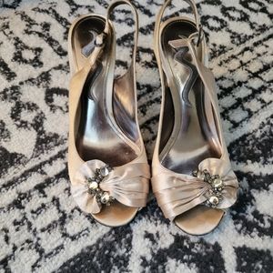 Nina Satin Rhinestone Asset Shoes